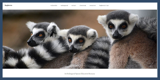 The Bagheera Endangered Species Education website produced by Endangered Species Journalist Craig Kasnoff 